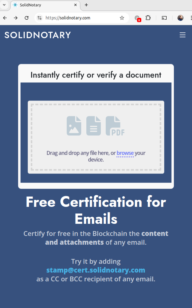 Blockchain timestamping illustration